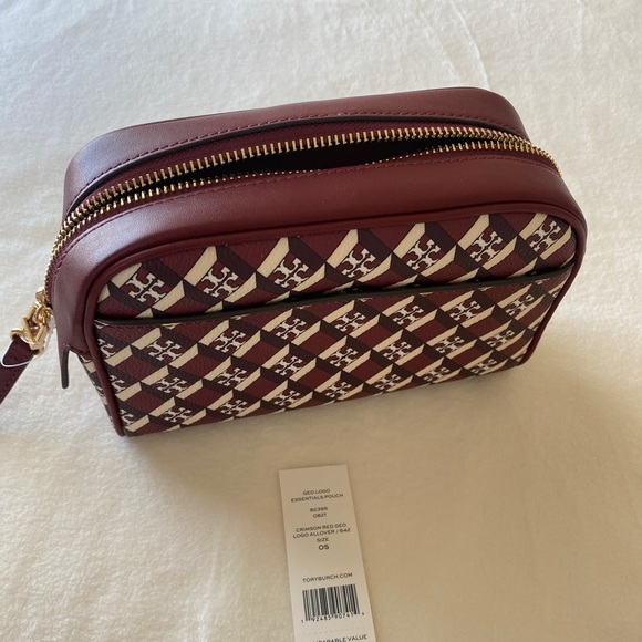Tory Burch red Geo logo wristlet - Picture 5 of 8